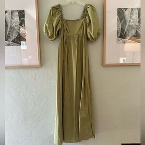 Puff Sleeve Maxi Dress